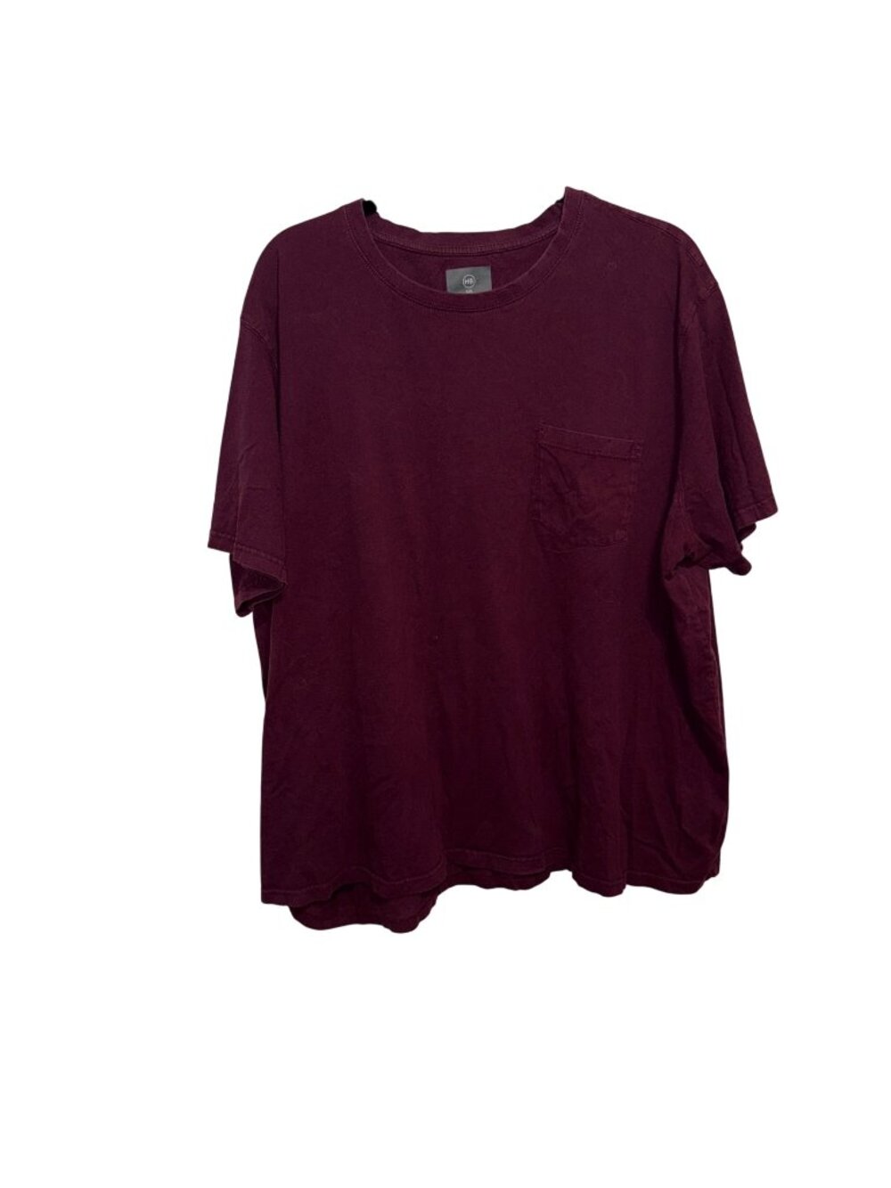 Harbor Bay Mens Burgundy 6XL T-Shirt With Chest Pocket 100% Cotton